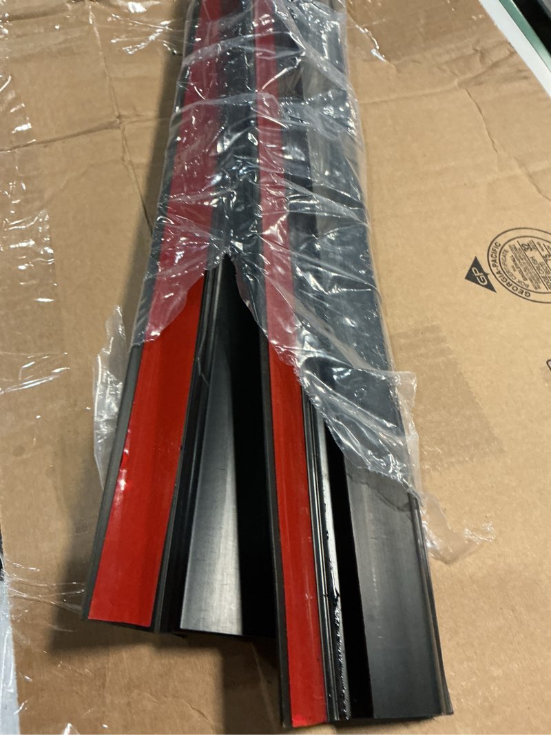 Condition photo showing item condition for Door Draft Stopper, Strong Adhesive Door Sweep for Exterior and Interior Doors, 39” Length Cuttable Under Door Seal. (Black, 2 Pack) 2 Pack Black