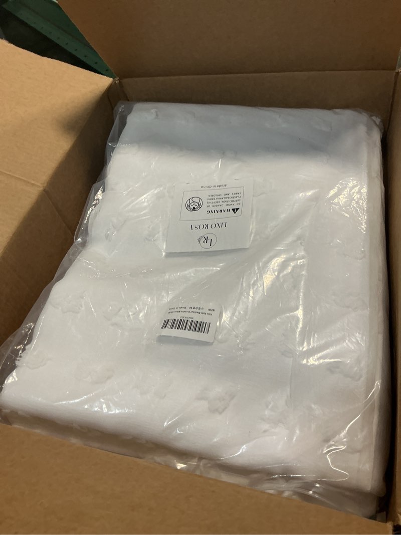 Condition photo showing Good Condition for closet curtain for open closet,sheer overlay white boho flowy floor to ceiling curtains for living room bedroom 96 inches long 50"w x 96"l (pack of 2) white