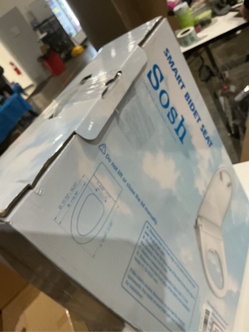 Condition photo showing Good Condition for Sosh Auto Open Lid Bidet Seat, Smart Max Electric Toilet Seat with Instant Warm Water, Dryer, Front and Rear Wash, Remote Control, Self-Cleaning Nozzle, Eco Mode