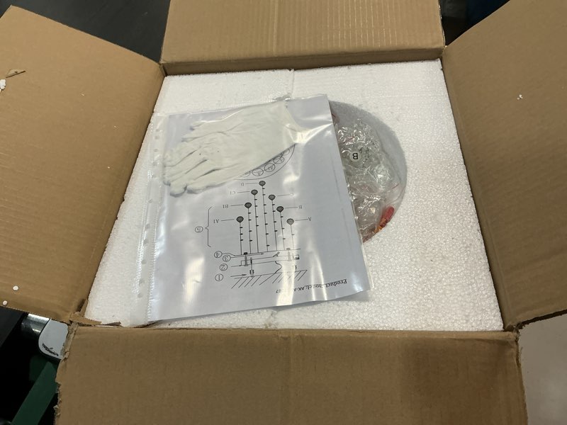 Condition photo showing Good Condition for Bestier Modern Crystal Round Raindrop Chandelier Lighting Flush Mount LED Ceiling Light Fixture Pendant Lamp for Dining Room Bathroom Bedroom Livingroom 4 GU10 Bulbs Required 14 in Wide 20 inch High W14" x H20"