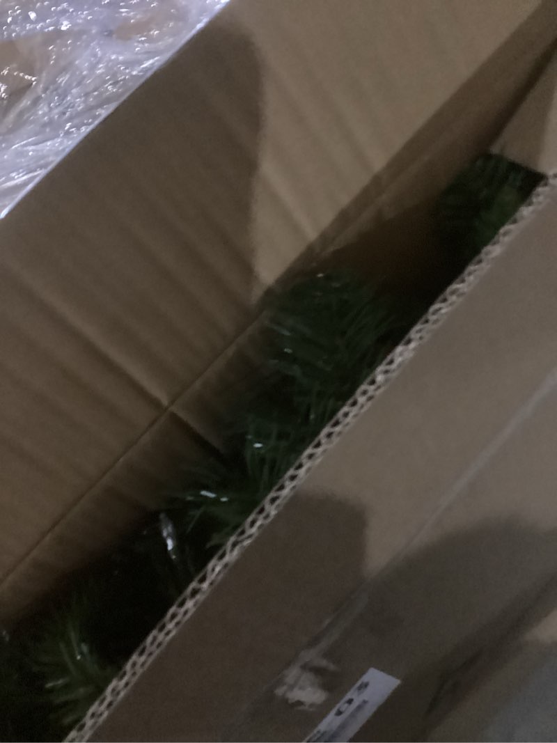 Condition photo showing Good Condition for item aimilar to photo) national tree company 24 in pre-lit crestwood spruce artificial christmas wreath, christmas decoration with glitter, pinecones, red berries, 50 clear led lights, 160 tips, timer, green 24 in battery-operated wreath