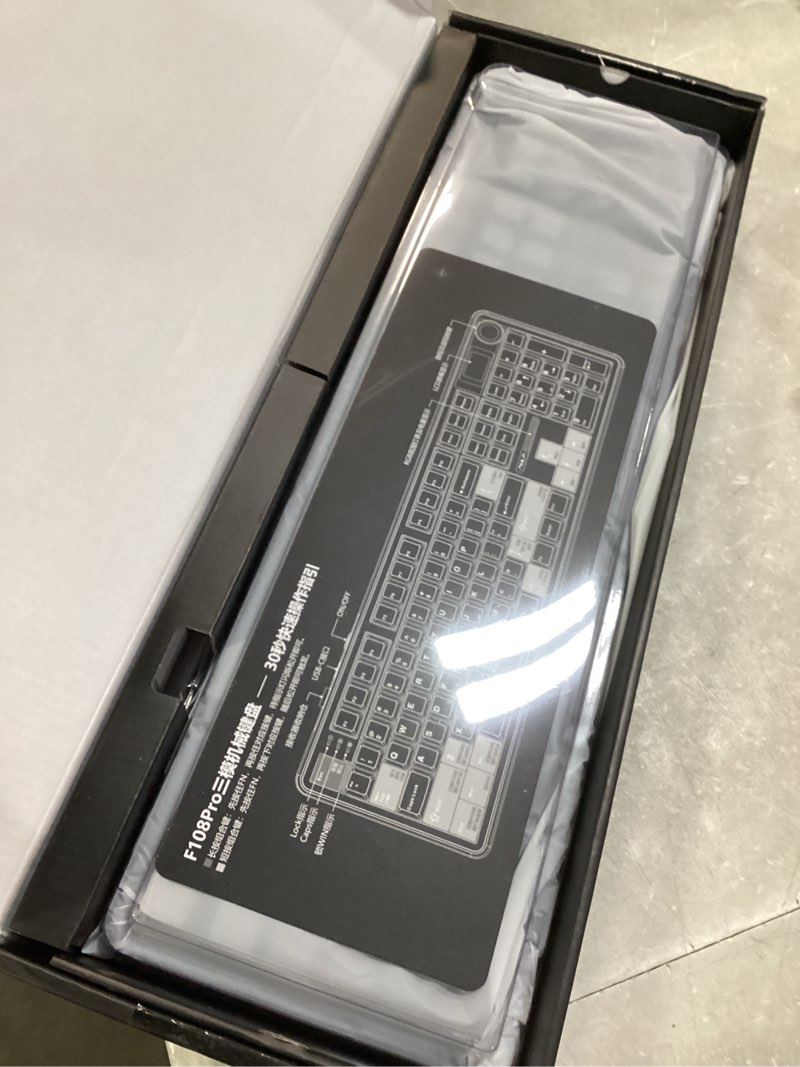 Condition photo showing Good Condition for EPOMAKER X Aula F108 PRO Wireless Gaming Keyboard with Screen, 8000mAh Battery, 104 Hot-Swappable and Programmable Keys and Knob, RGB Backlight, for Mac/PC/Android (Black Gradient)