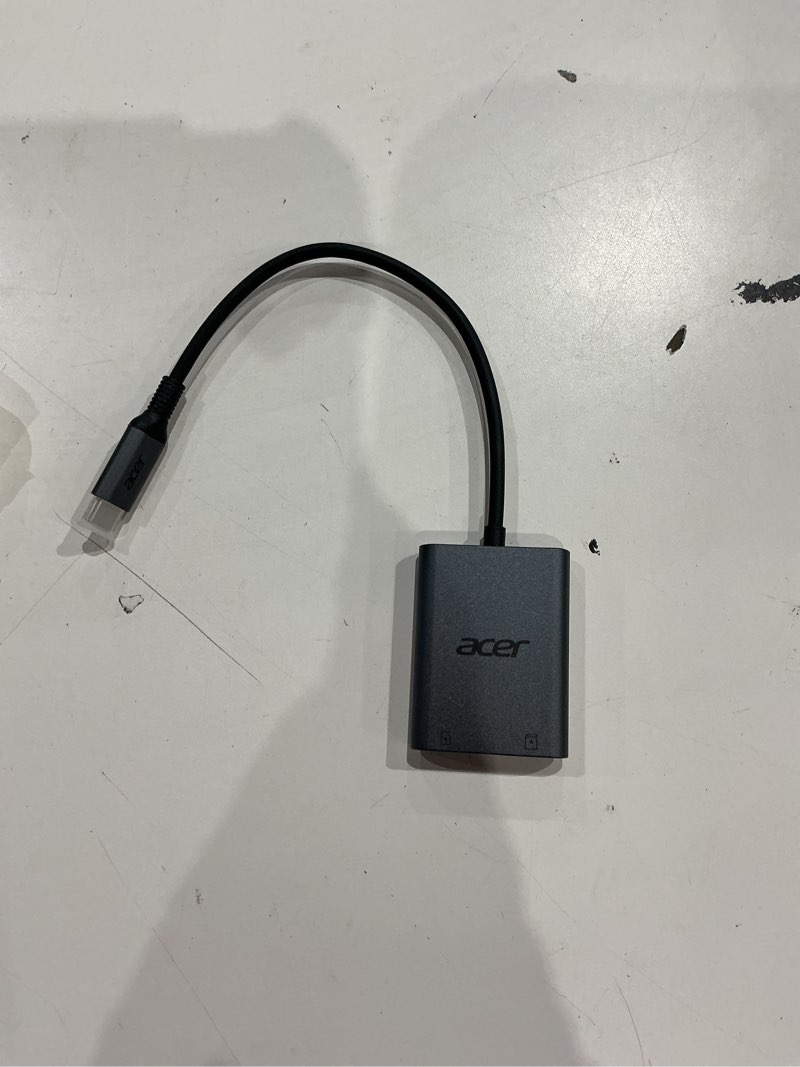 Condition photo showing As Is for acer sd card reader usb c, dual slots type c to memory card reader, aluminum micro sd card camera adapter for microsd, sdhc, sdxc, compatible with iphone17/16/15, macbook neo/pro/air, ipad, laptop grey