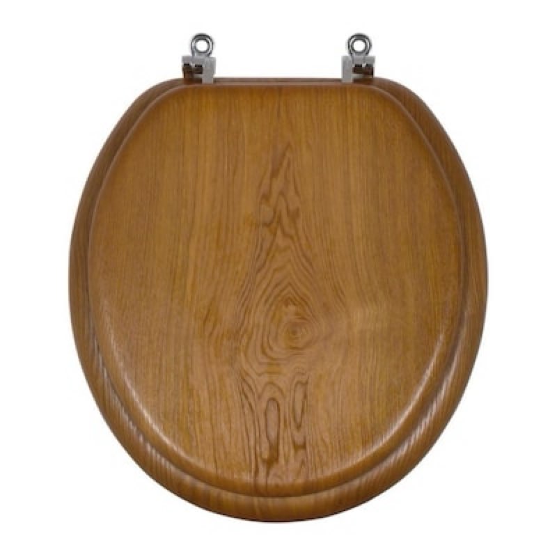 project source wood oak veneer round toilet seat