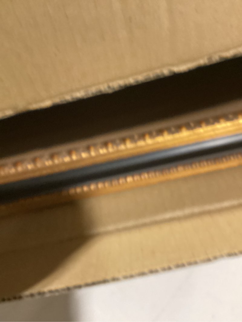 Condition photo showing New/Like New for ArtXO 18x24 Photo Frames: Ornate Gold Picture Frames for 18 by 24 in Photos Display, Wooden Classic Photo Frame for Vintage Interiors Wall Decor, 18x24 Wall Mounting Picture Frame 18"x24" Balck&Gold