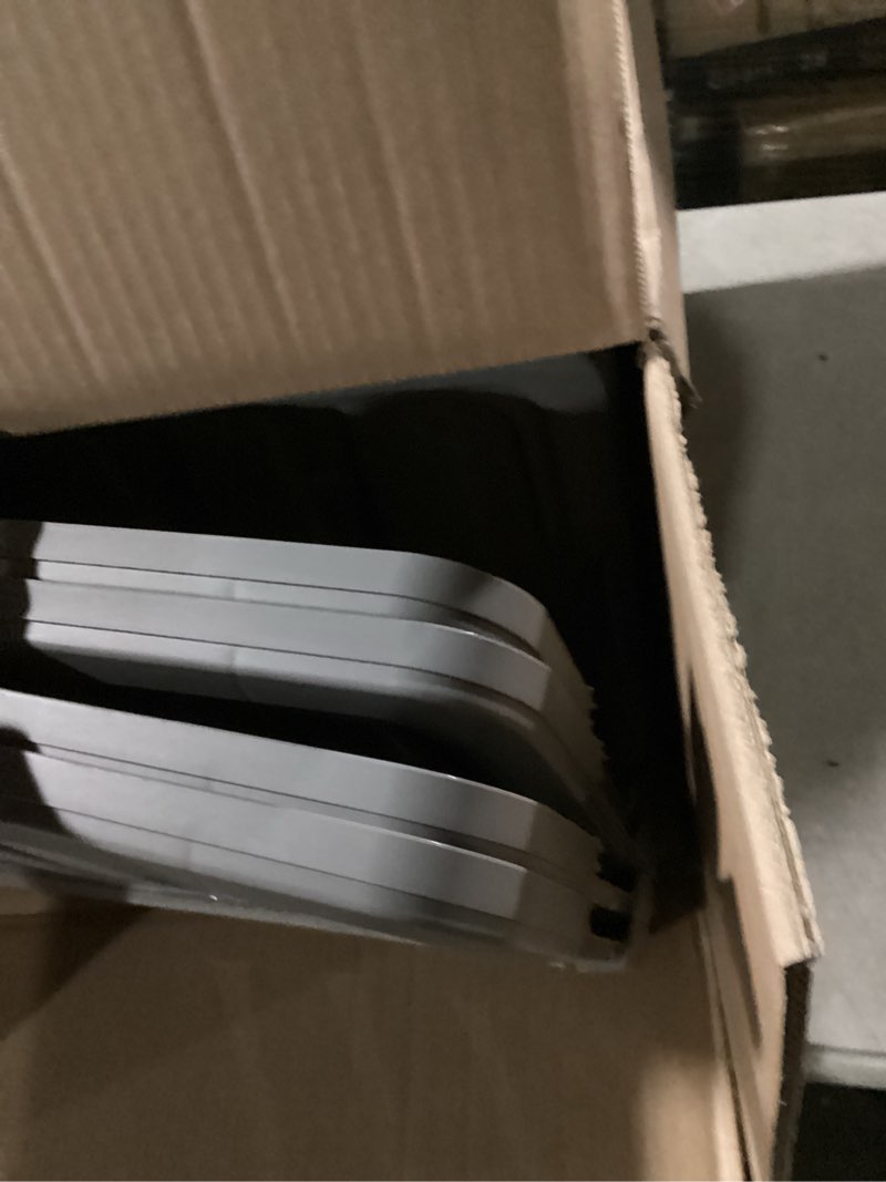 amazon basics plastic storage containers with secure latching lids, stackable organization bins, cle