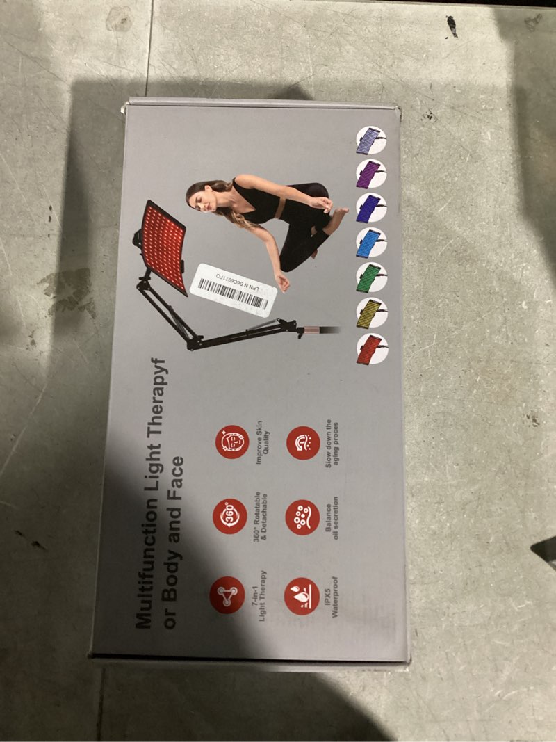 Condition photo showing Good Condition for 7 in 1 Portable Light Therapy for Face for Body Lamp with Stand, 920nm Red Infrared Light Therapy Device, LED Face Skin Body Skin Care at Home