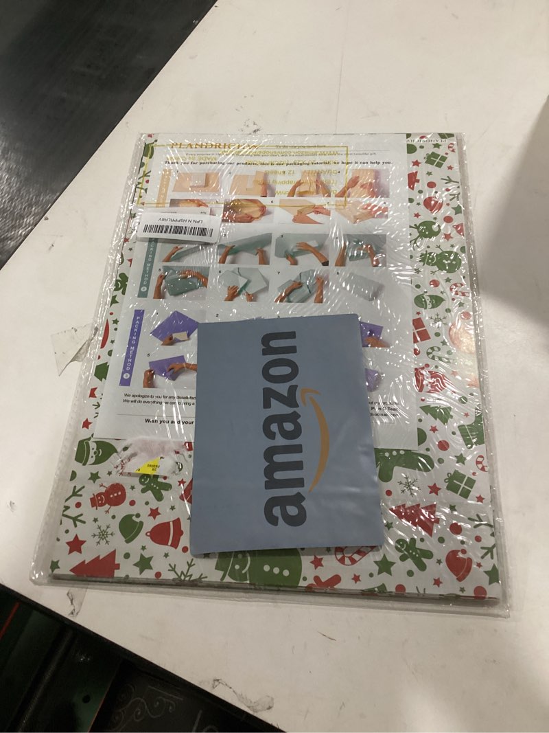 PlandRichW Christmas Wrapping Paper Folded for Kids Boys Girls Man Women Gift's. Papercraft Snowmen,