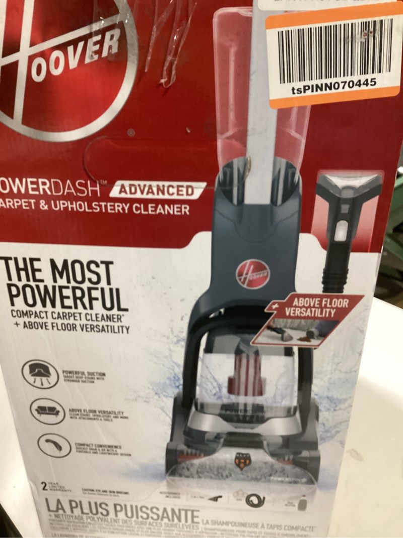 Condition photo showing Good Condition for Hoover PowerDash Pet Advanced Compact Carpet Cleaner Machine with Above Floor Cleaning, Lightweight Carpet Shampooer Machine, Pair with a Hoover Carpet Cleaner Solution for a Bright, Refreshed Home PowerDash Advanced