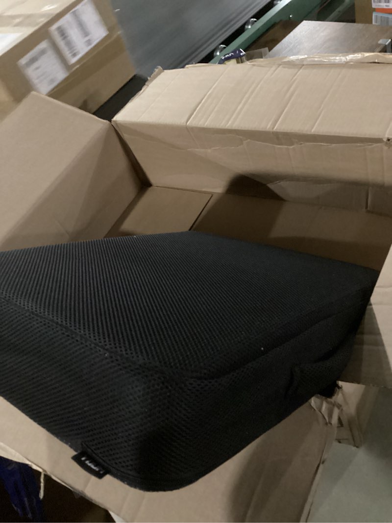 Condition photo showing item condition for YOUFI Thick Memory Foam & Gel Seat Cushion, 18"X16"X4" Large Chair Cushion for Wheelchair Mobility Scooters, with Non-Slip Bottom and Carry Handle (Black)