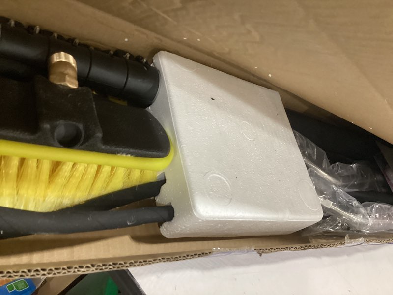 Condition photo showing Good Condition for janz 24 ft pressure washer telescoping wand with power washer extension wands, brush head, gutter cleaner, 7 spray nozzle tips, 2 hose adapters and support belt tw-004