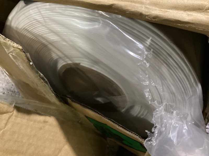 Condition photo showing Good Condition for crawl space vapor barrier - 16 mil 10' x 65', concrete vapor barrier, vapor barrier for crawlspace encapsulation kit, crawlspace liner, roll of heavy duty plastic sheeting, black and white panda film