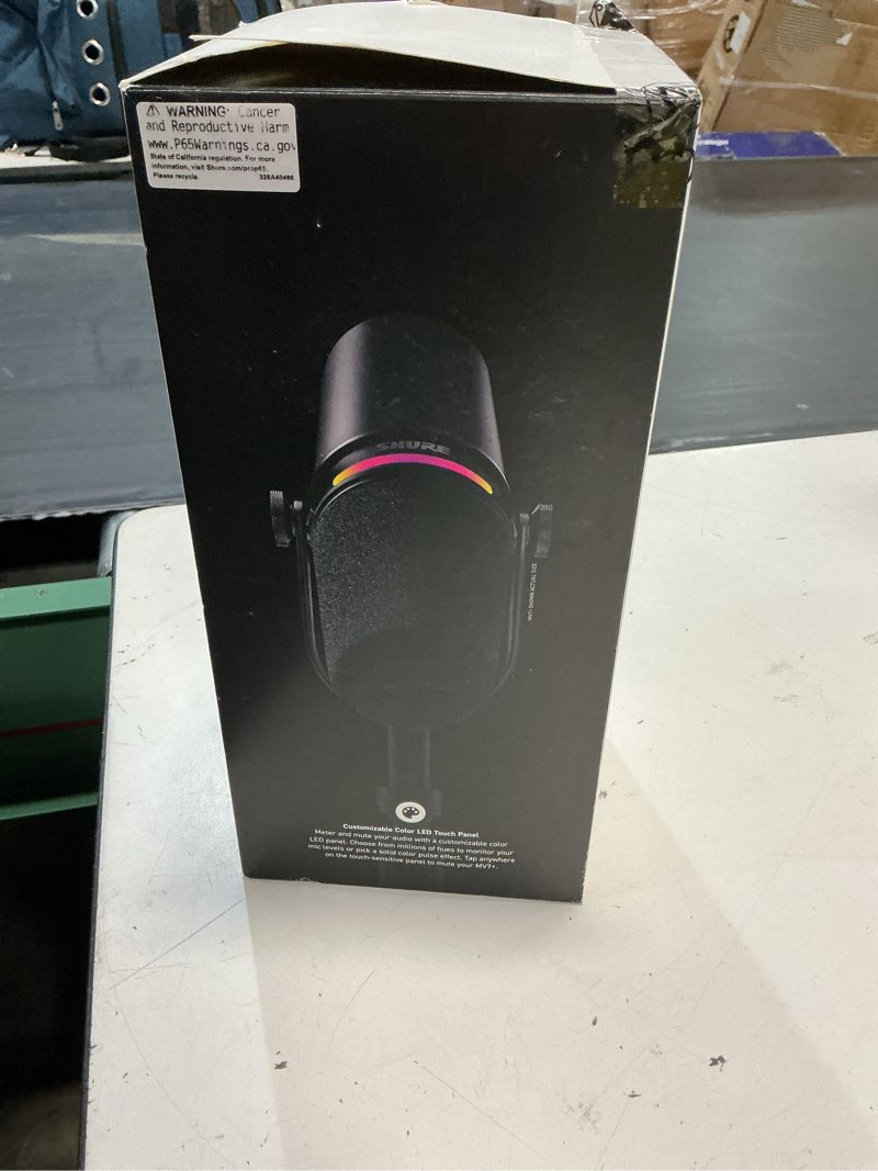 Condition photo showing Good Condition for shure mv7+ hybrid output usb-c & xlr podcast microphone & desktop stand (black)