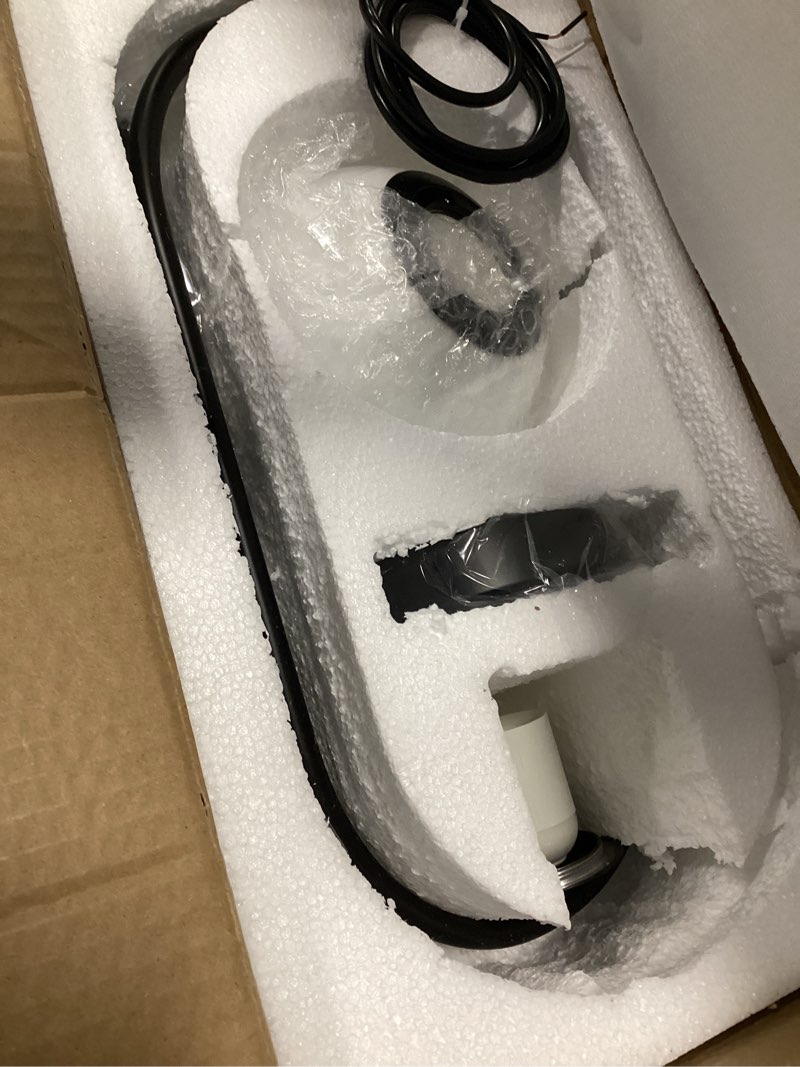 Condition photo showing Good Condition for Modern Globe Pendant Light Mid Century Chandelier 1-Light Matte Black Ceiling Hanging Lighting Fixture with White Globe Glass Shade for Kitchen Island Dining Room Bedroom Black-1 Light