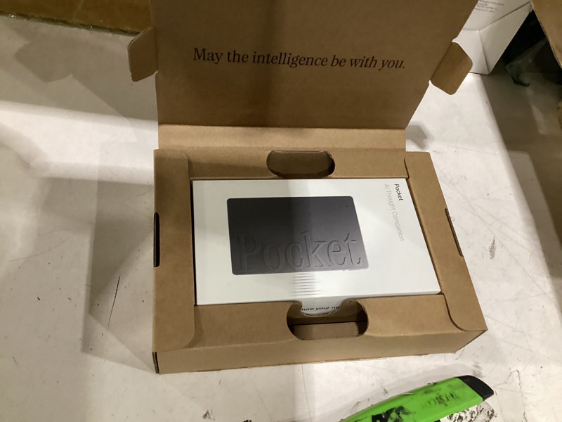Condition photo showing As Is for pocket ai voice recorder & smart assistant – auto transcription, summaries & action items – ai note taker for meetings, calls & productivity - space grey