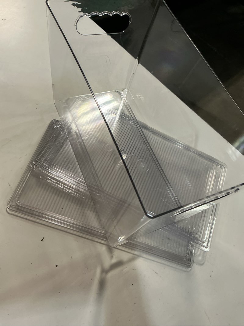 Condition photo showing Good Condition for yieach 6 pack large stackable clear storage bins with lids,bpa free pantry organizers and storage with handle,plastic containers organization and storage for kitchen,refrigerator,closet organization pack of 6