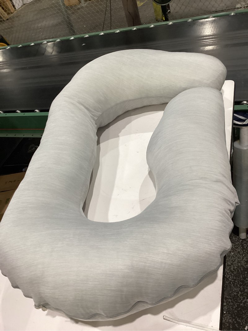 Condition photo showing Good Condition for pillani cooling pregnancy pillows for sleeping – 57-inch maternity pillow for pregnant women with breathable, removable washable cover – support for back, belly, neck, legs, & hips – full body pillow cooling grey