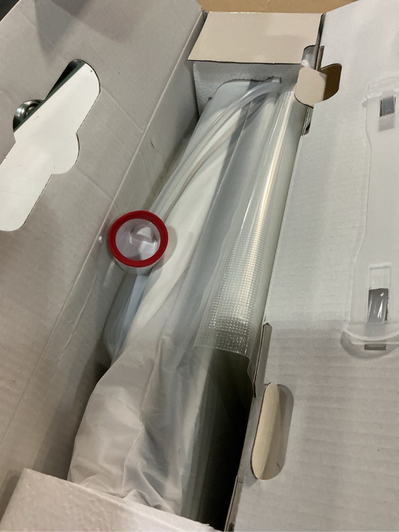 Condition photo showing New/Like New for Vacuum Sealer for Food - Tempered Glass Panel, LED Touch Control, Digital Display, Pulse/Moist/Dry/Seal/External Suction Modes, Includes 30 Vacuum Bags & Built-in Cutter(White) White(30Bags)