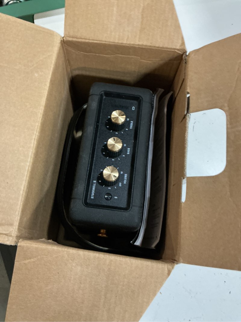 Condition photo showing Good Condition for marshall stockwell ii portable bluetooth speaker, black and brass