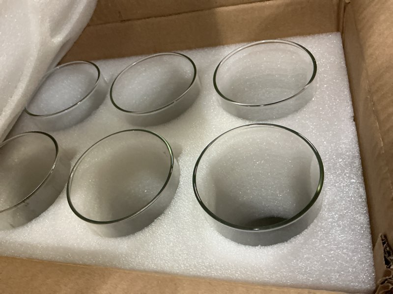 Condition photo showing Good Condition for 6 pack glass cylinder vases 16 inch tall clear flower vase for centerpieces, hurricane floating candle holder wedding decorations, floral vase bulk for table shelf party home deco (16 x 3.35 inch) 6 pack 3.35" w x 16" h