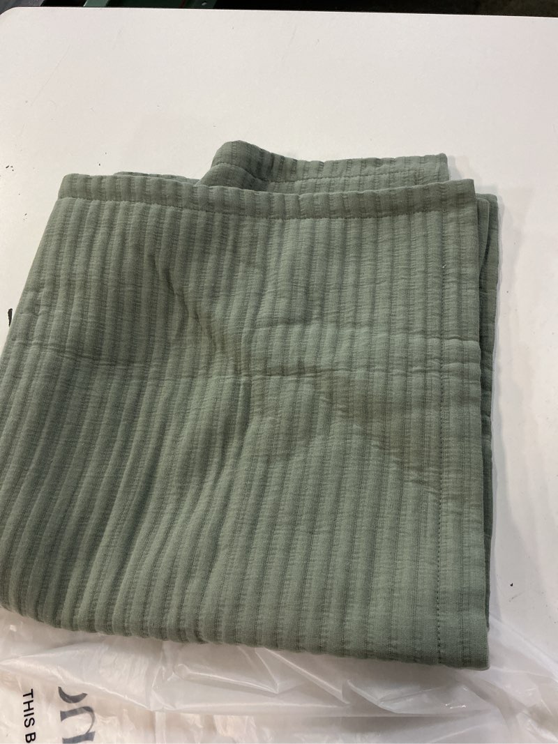 Condition photo showing Good Condition for organic cotton matelasse euro sham, euro, dried sage