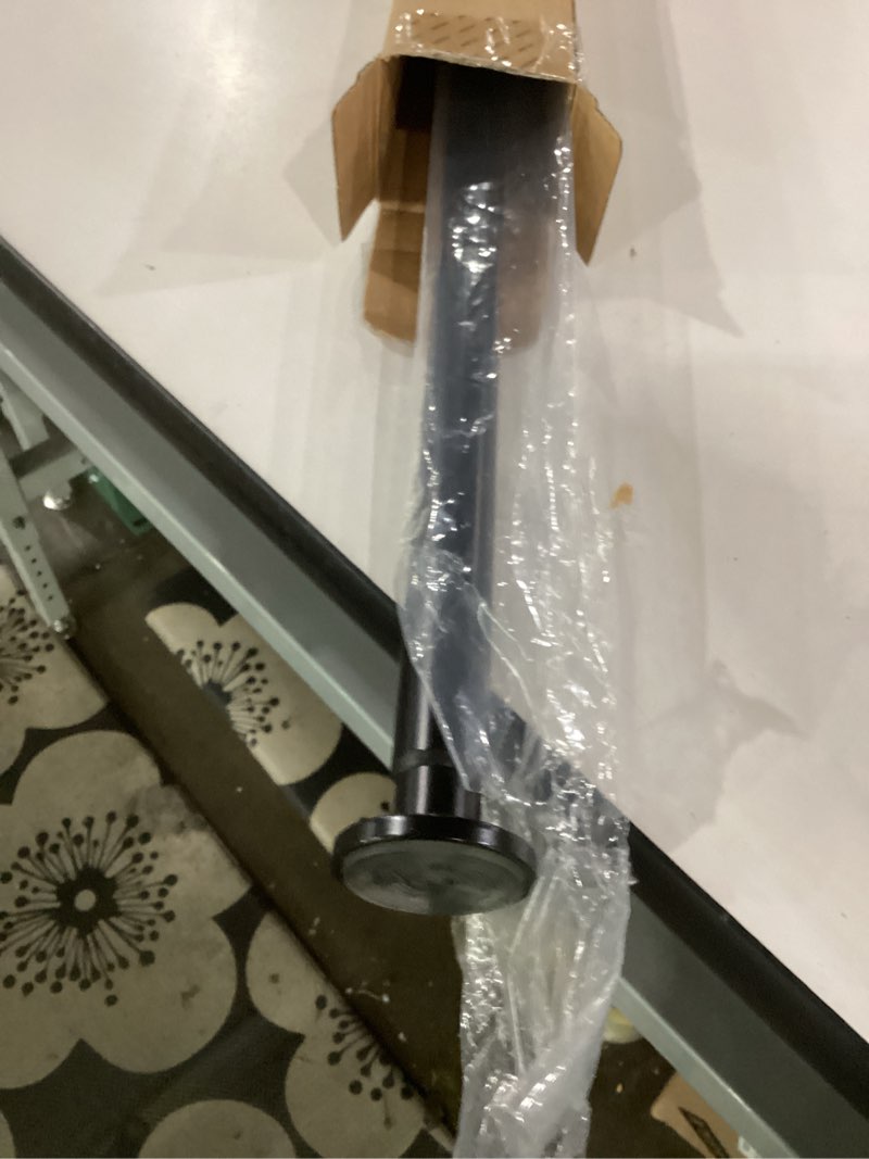 Condition photo showing As Is for ivilon tension curtain rod - spring tension rod for windows or shower, 24 to 36 inch. black 24" to 36" black