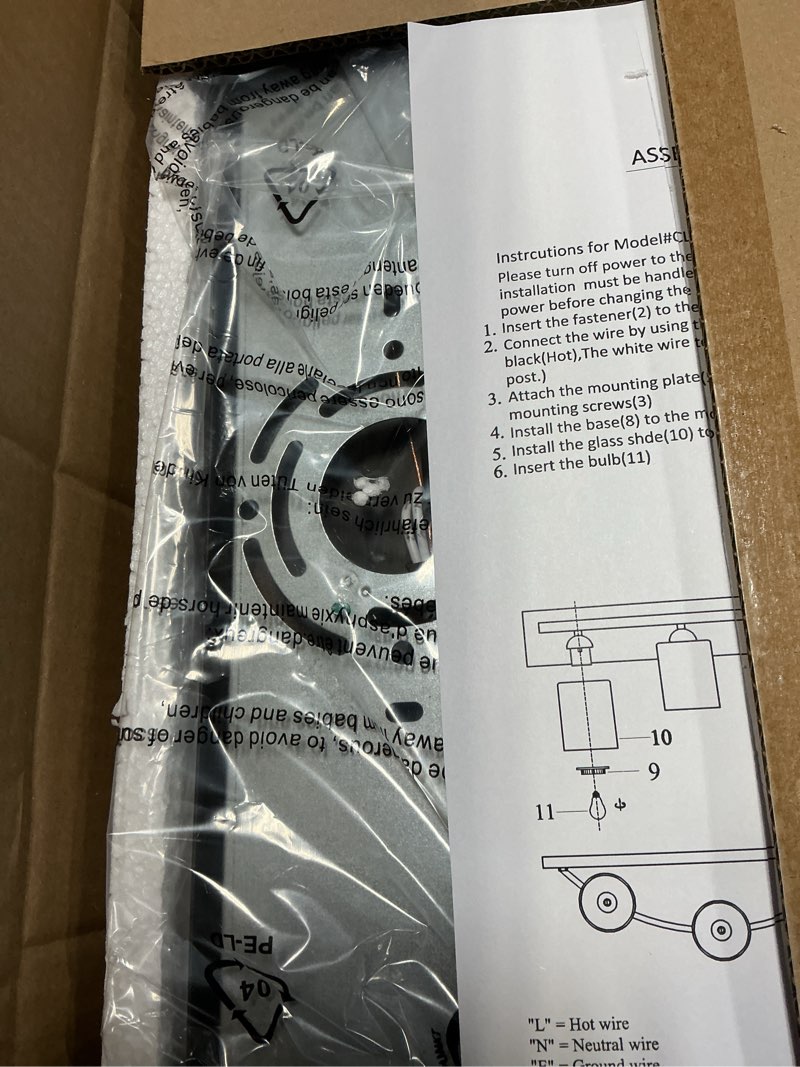 Condition photo showing Good Condition for ANJIADENGSHI Bathroom Vanity Light Fixtures, Oil Rubbed Bronze Wall Mount Lighting, Modern Wall Sconce with White Glass Shade, Bathroom Lights Over Mirror CL-003-ORB