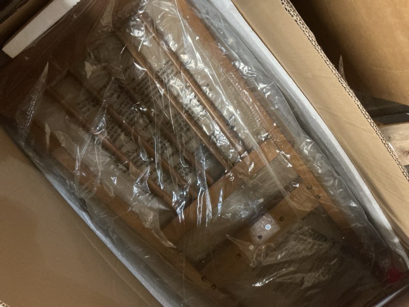 Condition photo showing Good Condition for signature design by ashley berringer | spindle back 18" dining chairs (set of 2) – rustic light brown with upholstered cushioned seat