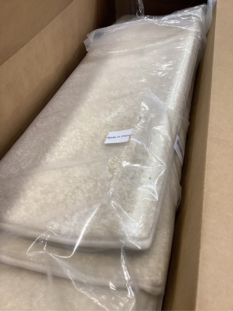 Condition photo showing Good Condition for PURE ERA Bullnose Carpet Stair Treads Set Tape Free Non-Slip Indoor Stair Protectors Pet Friendly Rugs Covers Soft Skid Resistant Washable Reusable 9.5" x 30" (14 Pieces, Light Beige) Light Beige 14 Pieces with Bullnose
