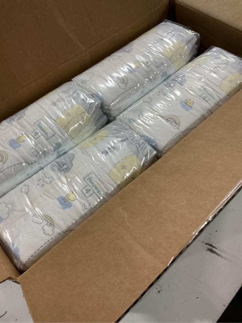 Condition photo showing New/Like New for Pampers Swaddlers Diapers, Size 4 (15-34 lbs), 120 Count, Absorbent, Keeps Baby Dry and Comfortable, Skin Safe Disposable Baby Diaper (Packaging May Vary) Size 4 120