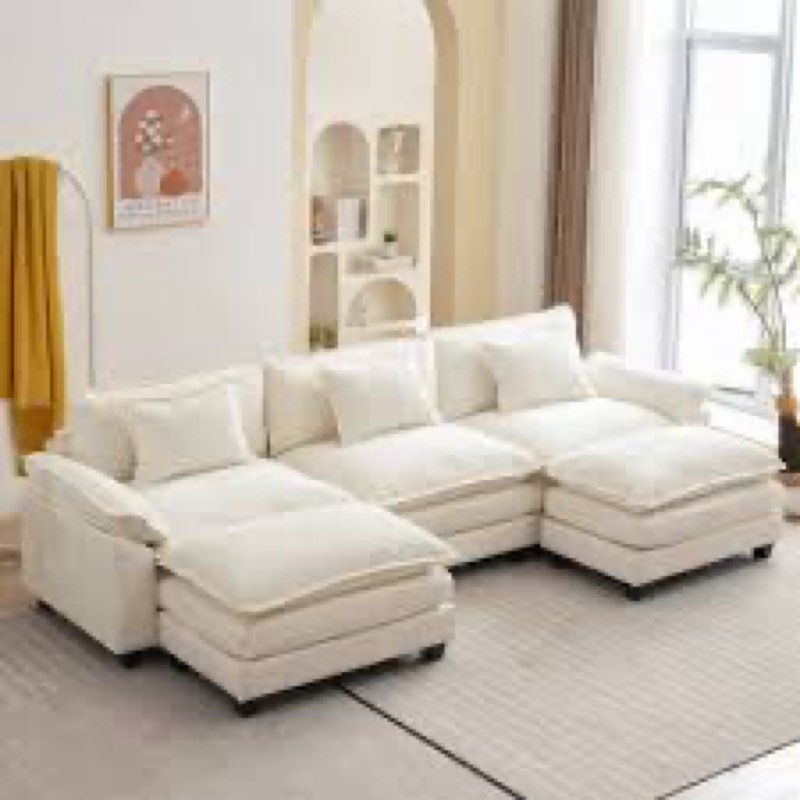 Wilroy 6- piece comfy U - shaped sofa