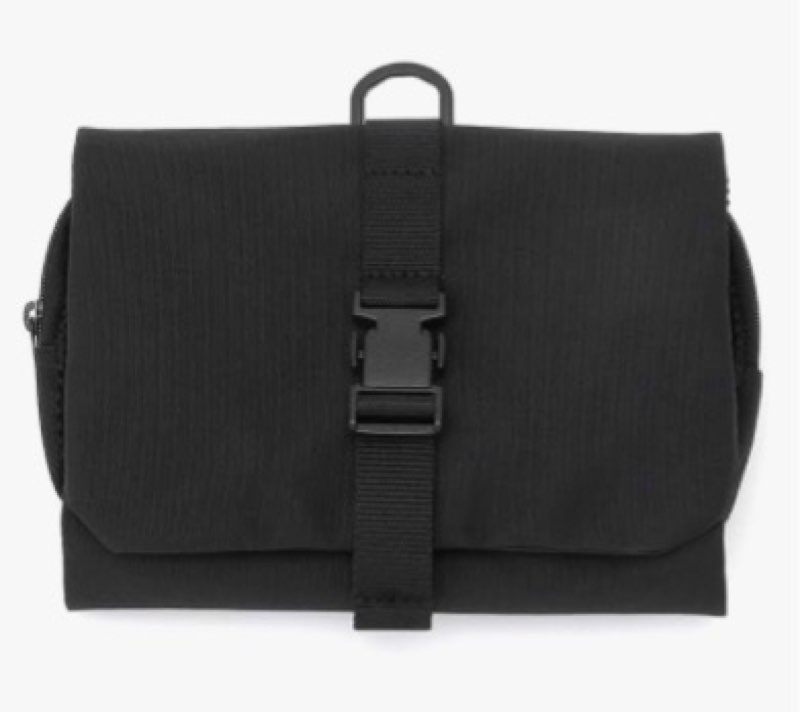Muji Polyester Hanging Travel Case with Detachable Pouch, 12 cm Width x 18 cm Depth x 4.5 cm Height,