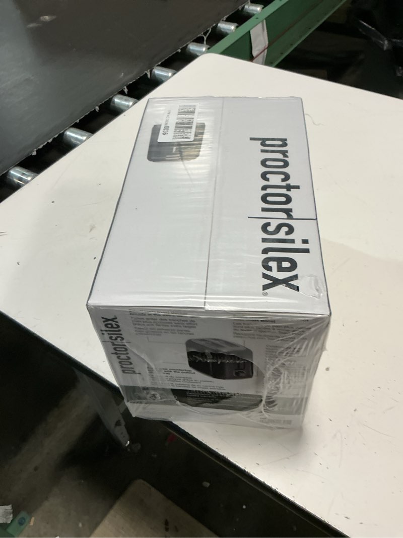 Condition photo showing New/Like New for proctor silex 2-slice toaster with extra wide slots for bagels, cool-touch walls, shade selector, toast boost, auto shut-off and cancel button, black (22305) toaster toaster with cool wall