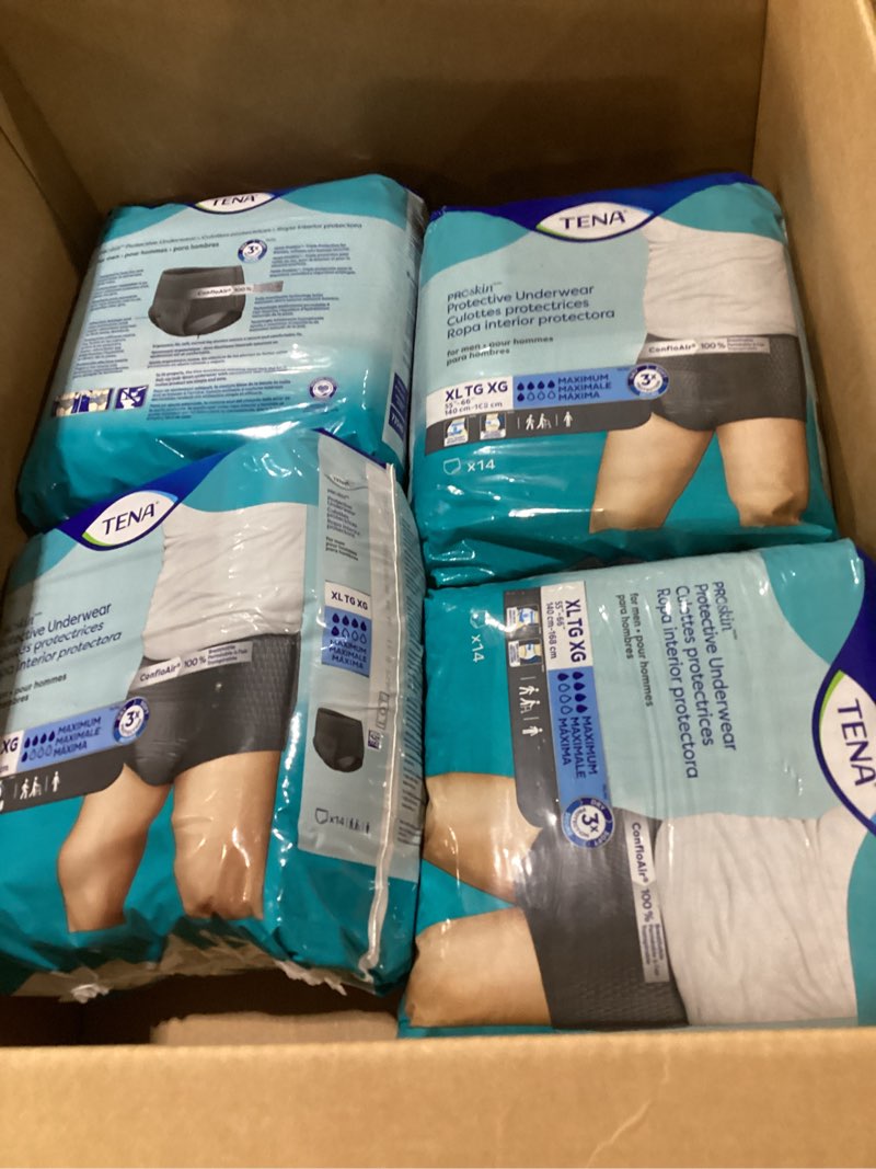 Condition photo showing New/Like New for TENA ProSkin Protective Disposable Underwear Male Pull On with Tear Away Seams X-Large  73540  Maximum  56 Ct