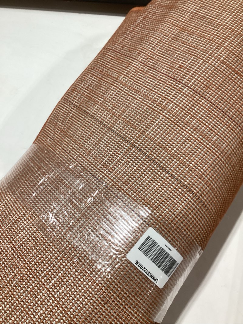 Condition photo showing New/Like New for JONATHAN Y Haze Solid Low-Pile Orange Runner Rug 2x16, Coastal,Bohemian,Minimalist,Classic, Easy-Cleaning for Living Room,Bedroom,Kitchen,Pet Friendly,Non-Shedding (SEU100M-216) Orange 2' x 16' (Runner)