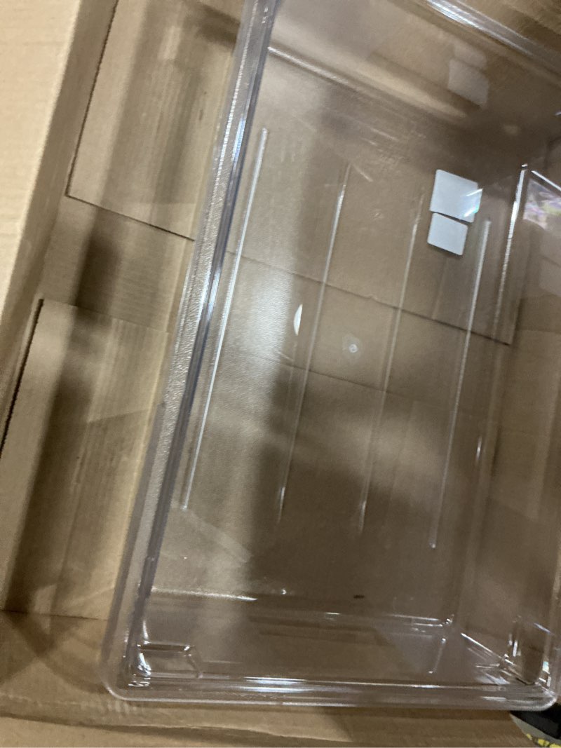 Condition photo showing Good Condition for rubbermaid commercial products polycarbonate food storage box/tote 8.5 gallon clear for restaurant/kitchen/cafeteria 6" x 26" x 18" tote clear