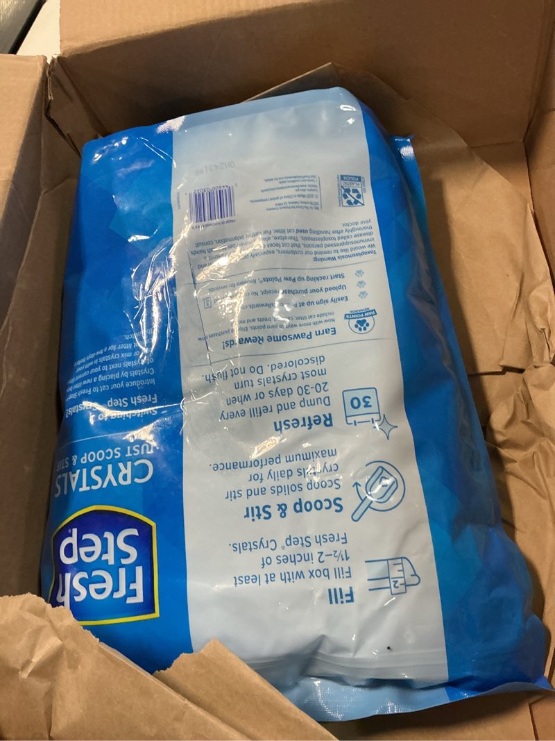 Condition photo showing Good Condition for fresh step crystals, premium cat litter, scented, 8 pounds (package may vary