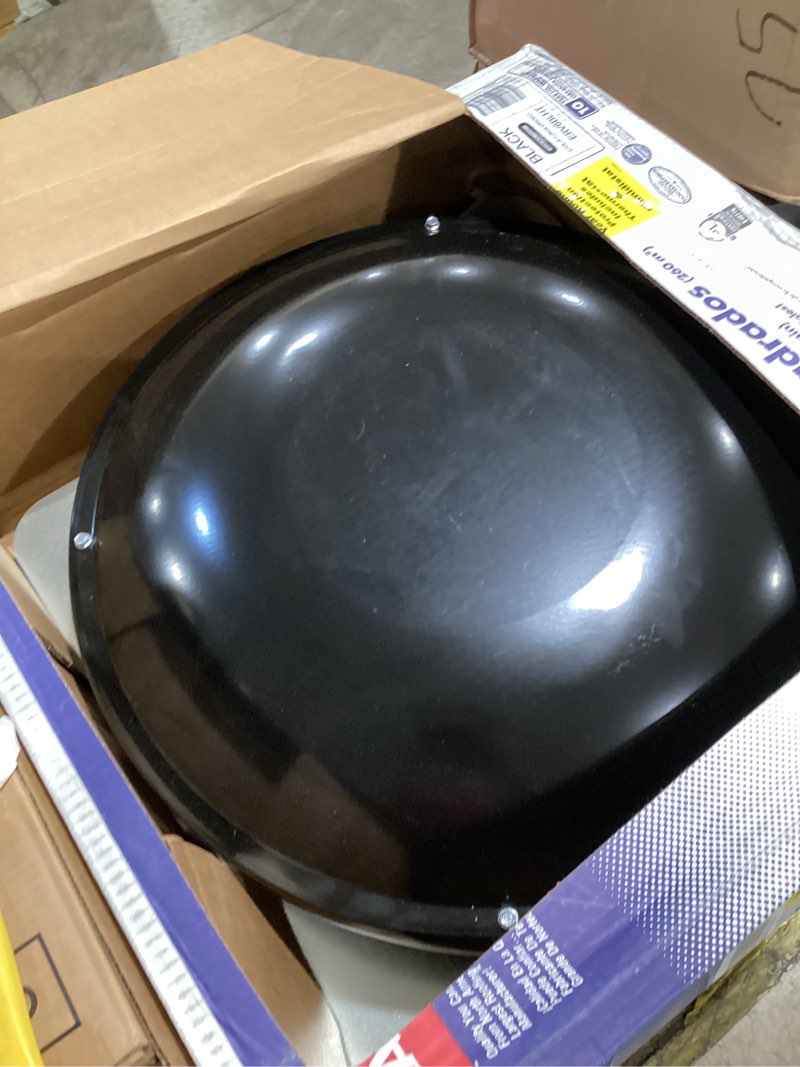 Condition photo showing Good Condition for master flow 8 in. h x 25 in. d galvanized black steel power attic ventilator