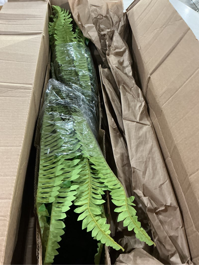 Condition photo showing Good Condition for dkaltm 45" artificial boston fern (set of 2), outdoor plants | uv-resistant, 55 fronds each. large faux fern for office, living room, porch. zero maint, pet friendly, fake fern alt.