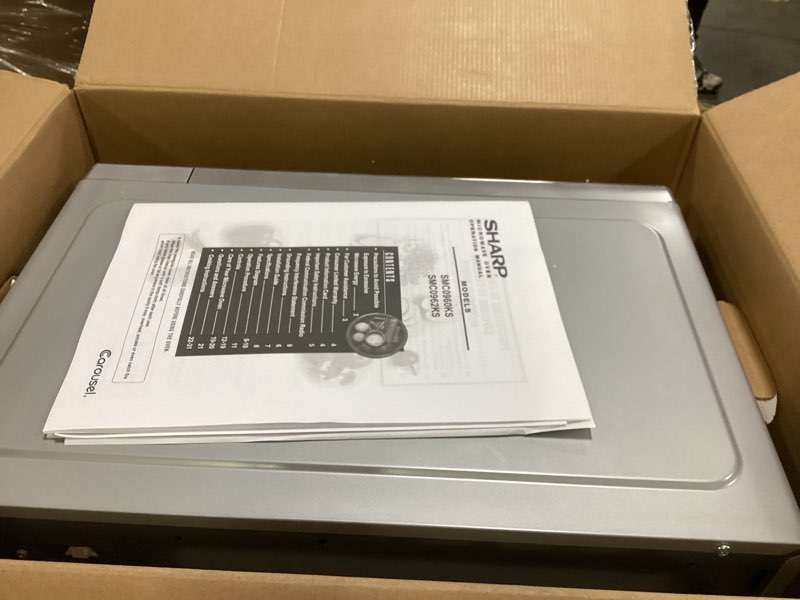 Condition photo showing Good Condition for SHARP Countertop Microwave Oven with Removable 10.6" Carousel Turntable, 900 Watt, 0.9 Cubic Feet, Stainless Steel With Child Lock