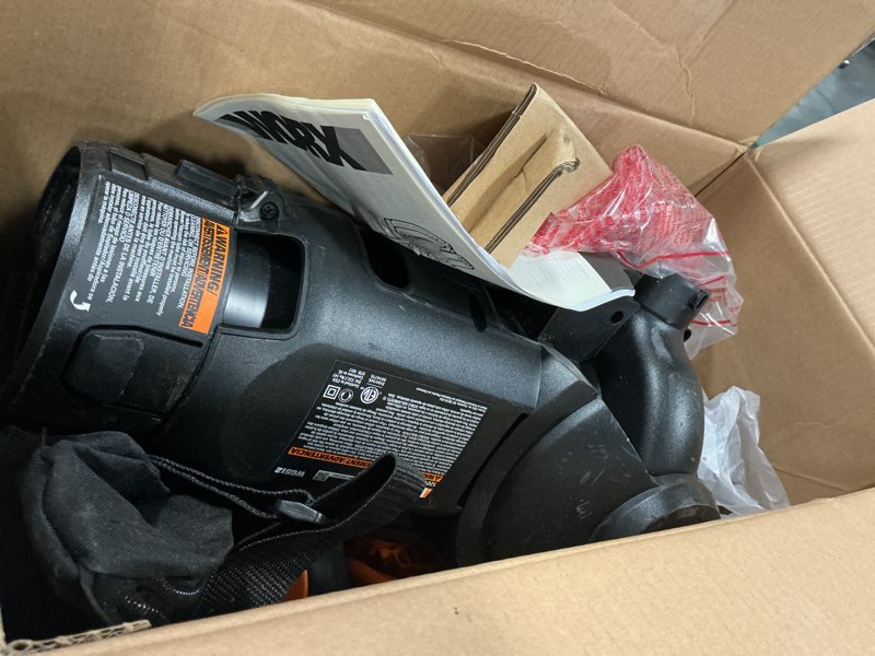 Condition photo showing As Is for WORX 12 Amp Trivac 3-in-1 Electric Leaf Blower/Mulcher/Yard Vacuum - WG512