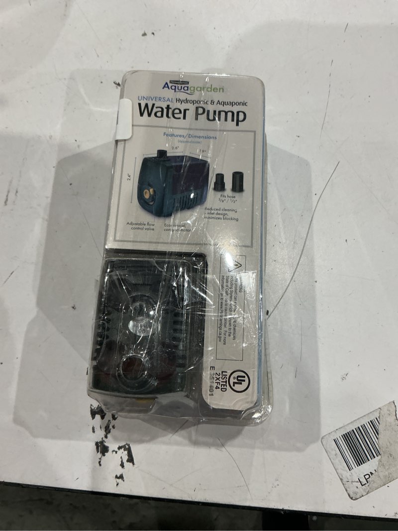 Condition photo showing As Is for pennington hydroponic 143-gph submersible pond pump