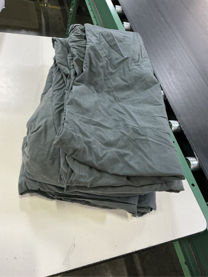 Condition photo showing Good Condition for 4 pc european linen duvet cover set solid: ocean size: king/cal king