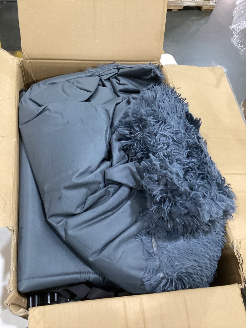 Condition photo showing Good Condition for large dog house soft indoor (int 30x28x23in/ext 31x30x31in) for labrador, husky, samoyed, golden retriever, german shepherd, large pet house with soft cushion, oxford fabric, gray xxl/30x28x23in/large dogs
