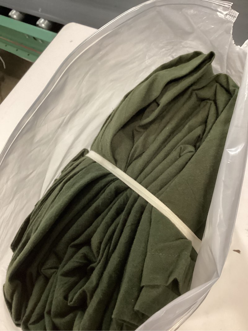 Condition photo showing Good Condition for jiyuan king washed cotton sheet set, 4-piece, relaxed linen feel | deep pocket fits mattresses up to 17". flat sheet & 2 pillowcases. naturally soft & breathable. machine washable. solid olive green king