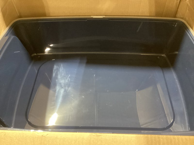 Condition photo showing Good Condition for IRIS USA XX-Large Cat Litter Box, Open Top Extra Large Litter Box for Big Cats and Multi-Cat Households, High Sided Scatter Shield, Easy to Clean, 30"L x 20"W x 14"H, Navy XXL Navy