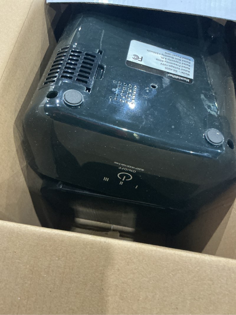 Condition photo showing As Is for humidifiers for bedroom large room, top fill 6.5l cool mist humidifier, 45h runtime, 28db quiet ultrasonic air humidifier for home, whole house, baby nursery, night light (white)