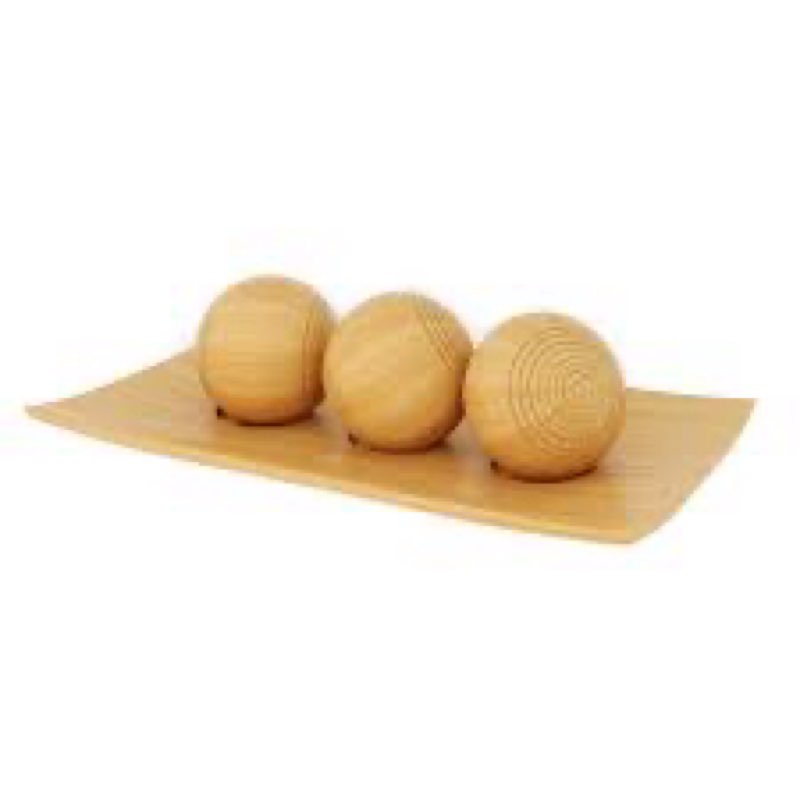 Creative Scents Harmony Decor Tray and Ball Set - Centerpiece Decoration - Coffee Table Decor - Dini