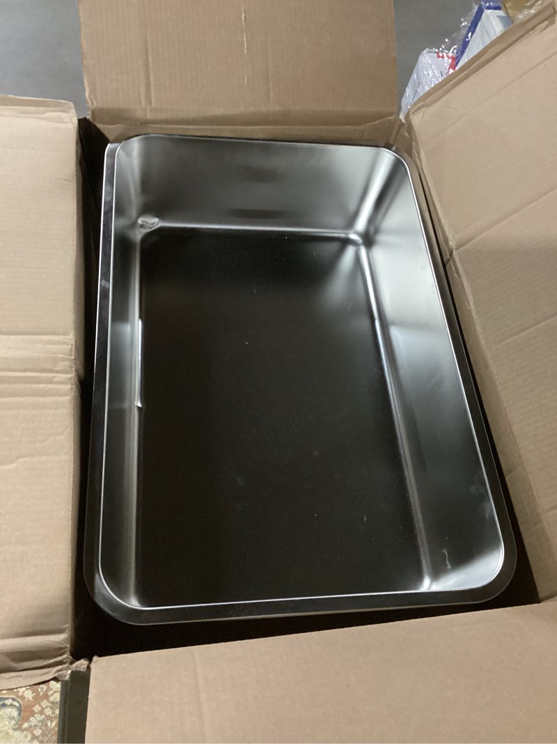 Condition photo showing Good Condition for Kirecoo Stainless Steel Cat Litter Box XL- Metal High Sided Cat Pan, Large Stainless Steel Box, Indoor Litter Tray, Non Stick, No Smell, Easy to Clean, Pet Toilet Supplies for Kitten, Kitty, Rabbit