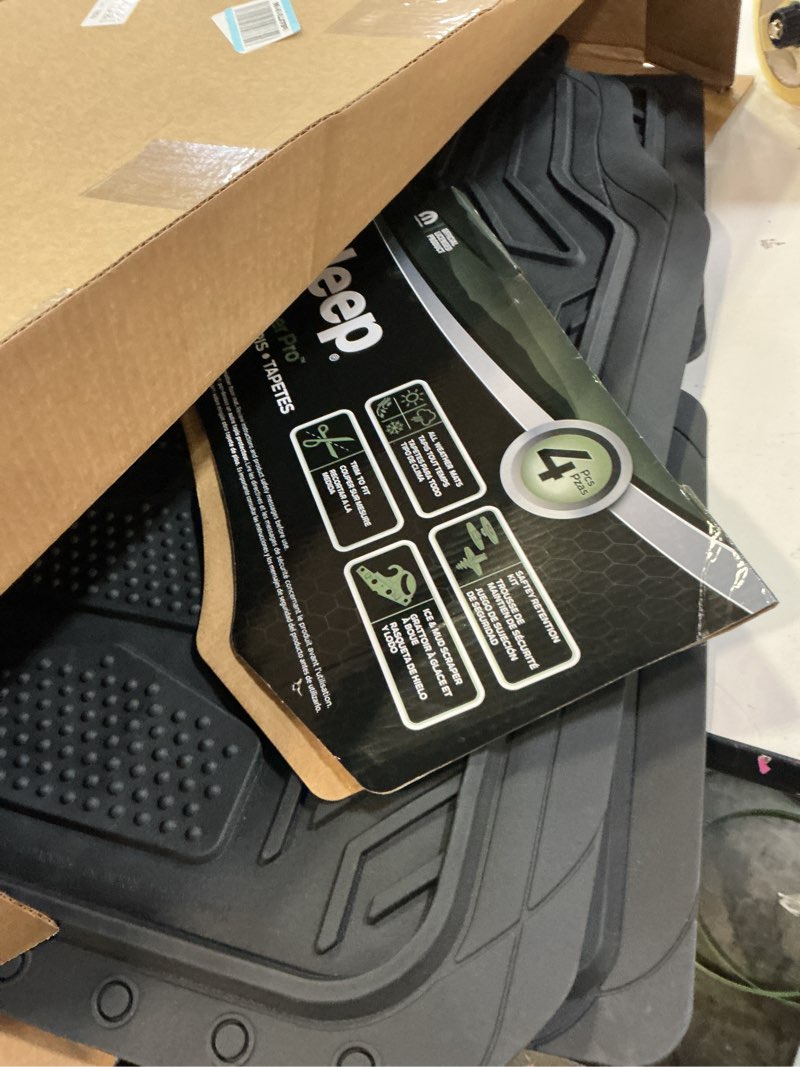 Condition photo showing New/Like New for Plasticolor 001668R01 Jeep Weatherpro 4 Piece Floor Mats Set, Floor Mats, One Size, Black